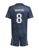 Real Madrid Federico Valverde #8 Vieraspaita Lasten 2025-26 Lyhythihainen (+ shortsit)